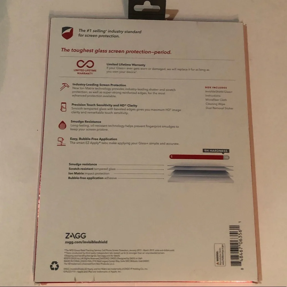 Invisible Shield Glass+ UNOPENED Extreme impact & Scratch Protection- iPad
